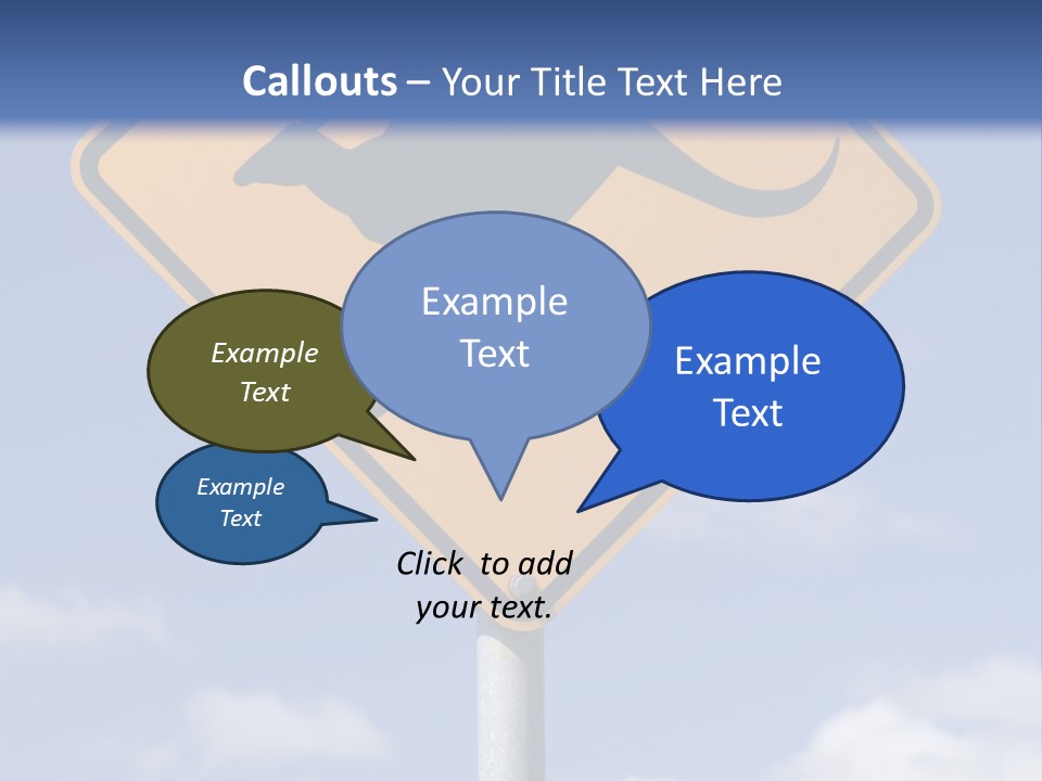 Australian Kangaroo Road Sign PowerPoint Template