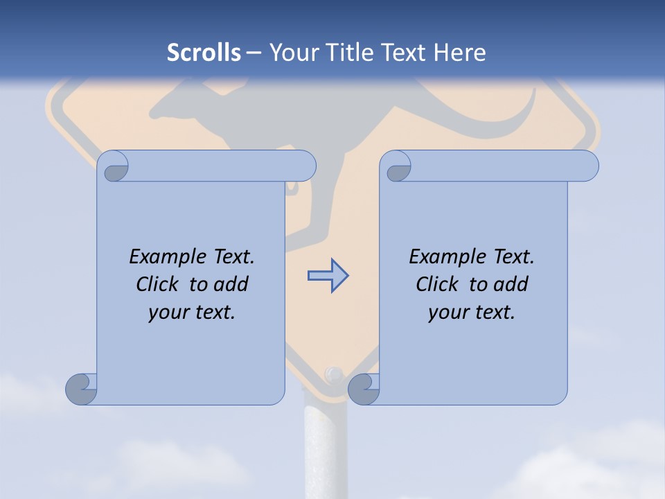Australian Kangaroo Road Sign PowerPoint Template