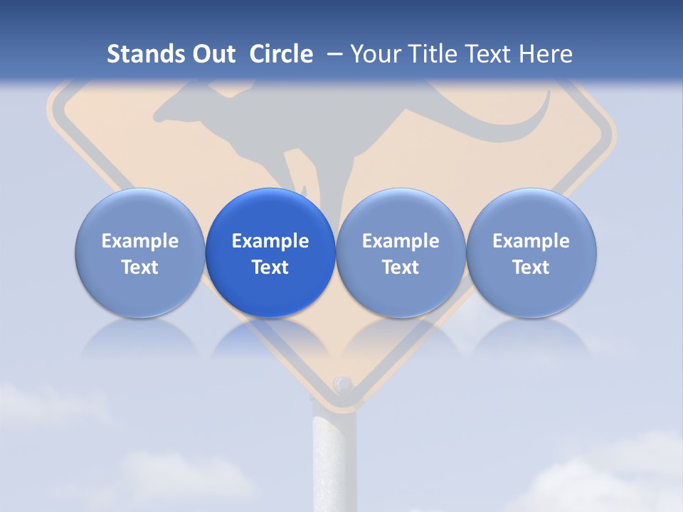 Australian Kangaroo Road Sign PowerPoint Template