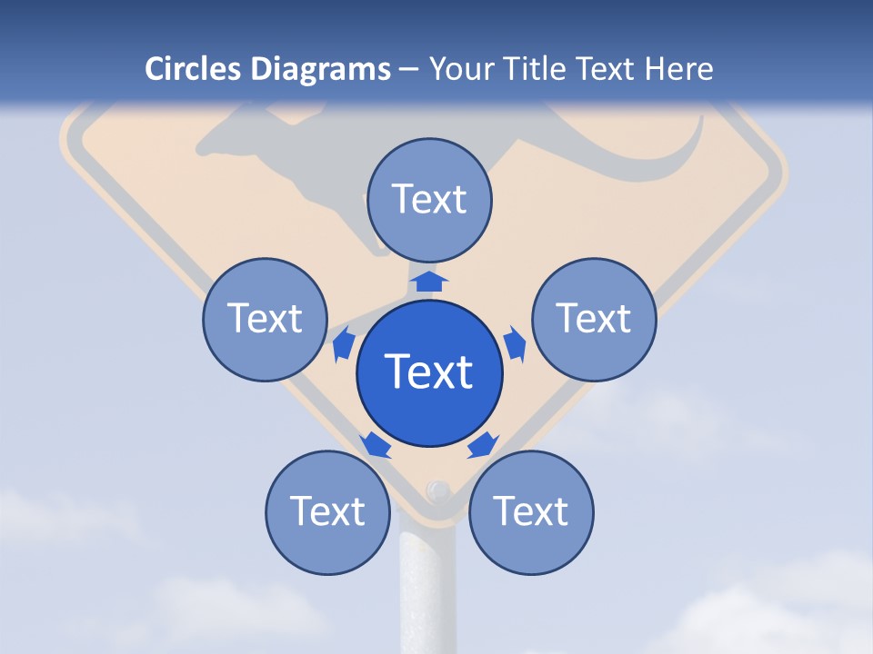 Australian Kangaroo Road Sign PowerPoint Template