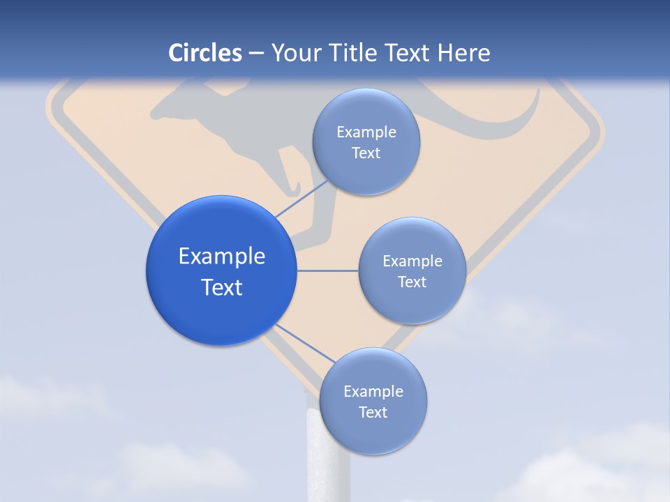 Australian Kangaroo Road Sign PowerPoint Template