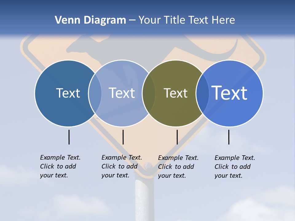 Australian Kangaroo Road Sign PowerPoint Template