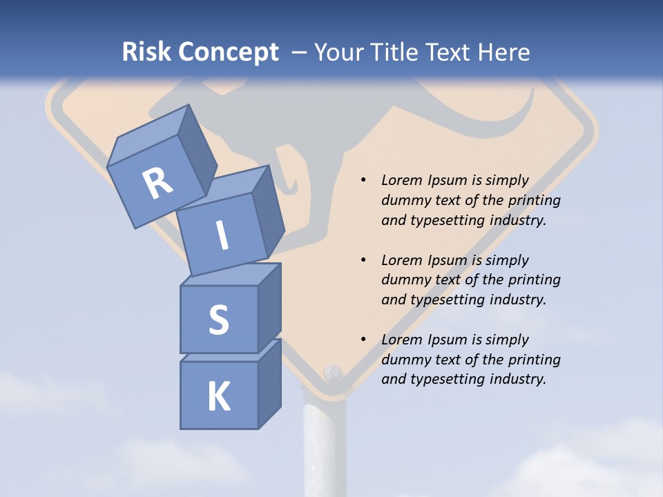 Australian Kangaroo Road Sign PowerPoint Template