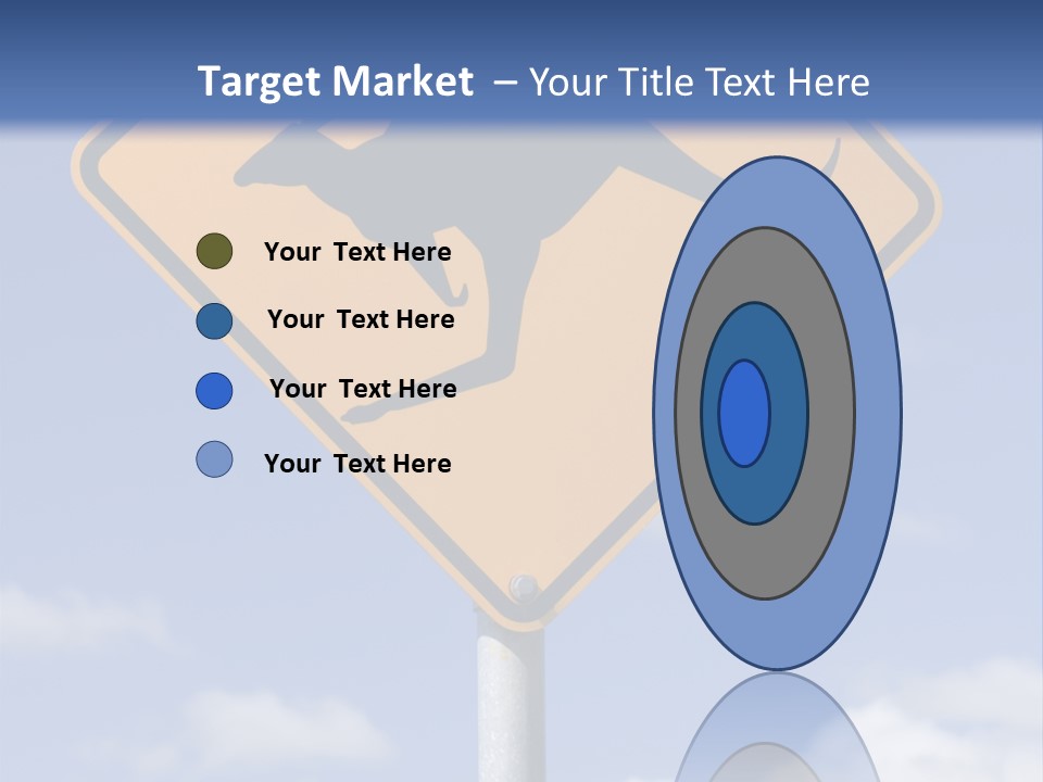 Australian Kangaroo Road Sign PowerPoint Template