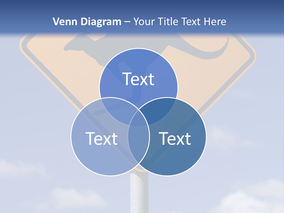 Australian Kangaroo Road Sign PowerPoint Template