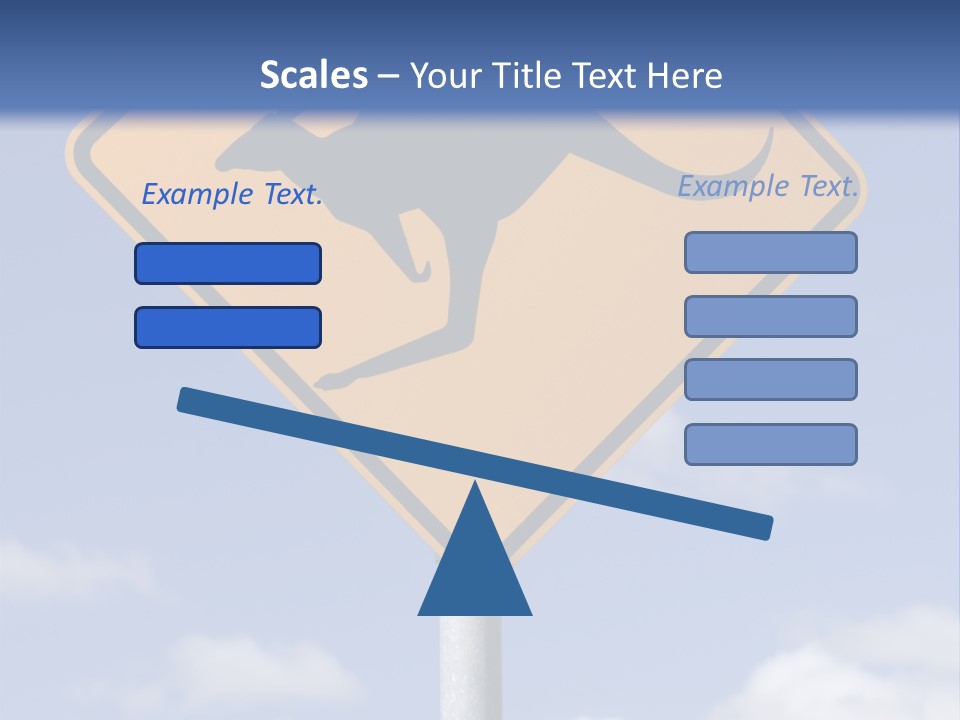 Australian Kangaroo Road Sign PowerPoint Template