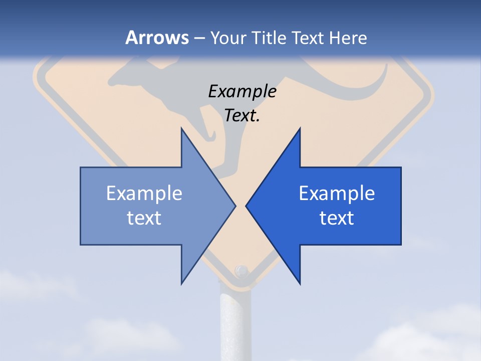 Australian Kangaroo Road Sign PowerPoint Template