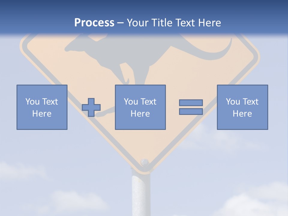 Australian Kangaroo Road Sign PowerPoint Template