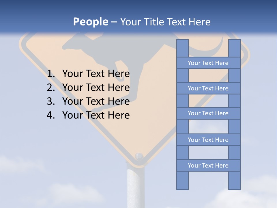 Australian Kangaroo Road Sign PowerPoint Template