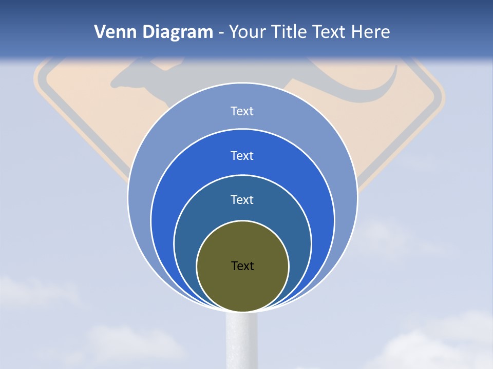 Australian Kangaroo Road Sign PowerPoint Template