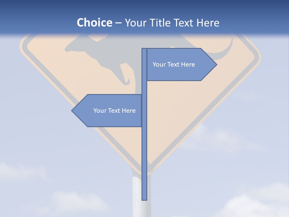 Australian Kangaroo Road Sign PowerPoint Template
