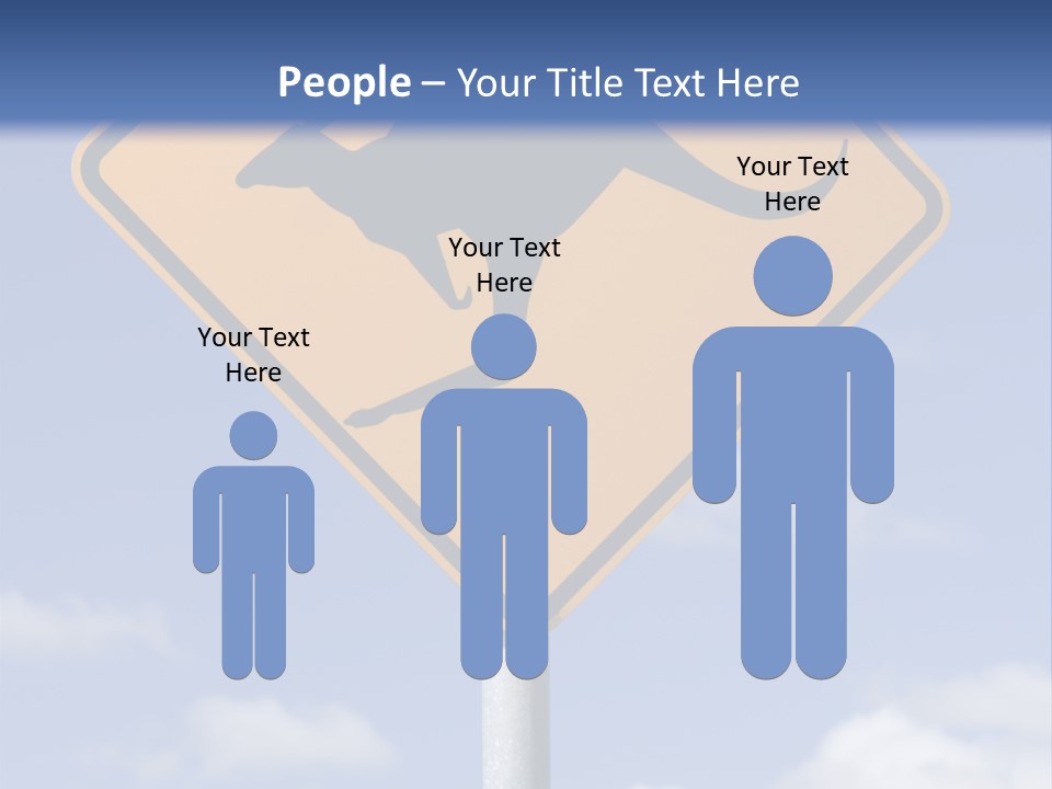 Australian Kangaroo Road Sign PowerPoint Template