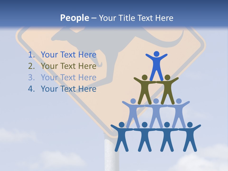 Australian Kangaroo Road Sign PowerPoint Template