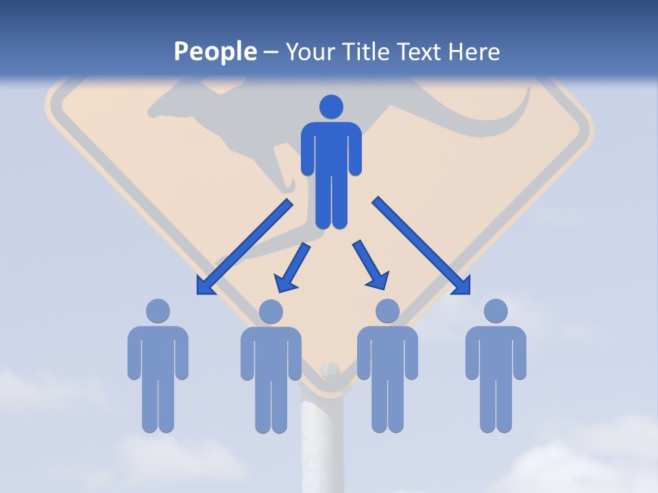 Australian Kangaroo Road Sign PowerPoint Template