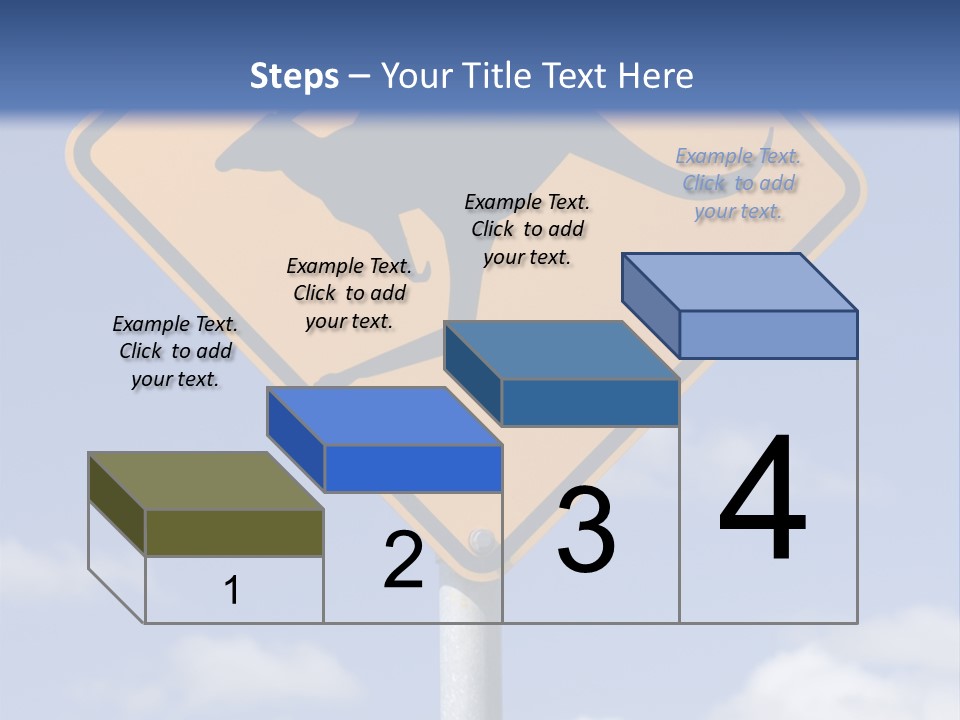 Australian Kangaroo Road Sign PowerPoint Template