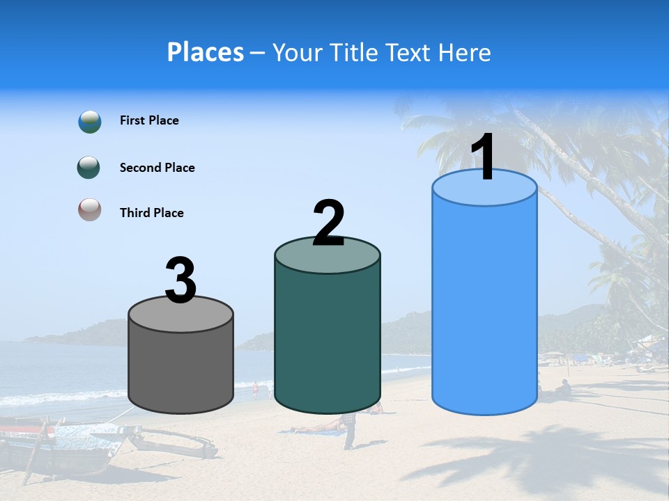 Tropical Beach Of Palolem, Goa State, India PowerPoint Template