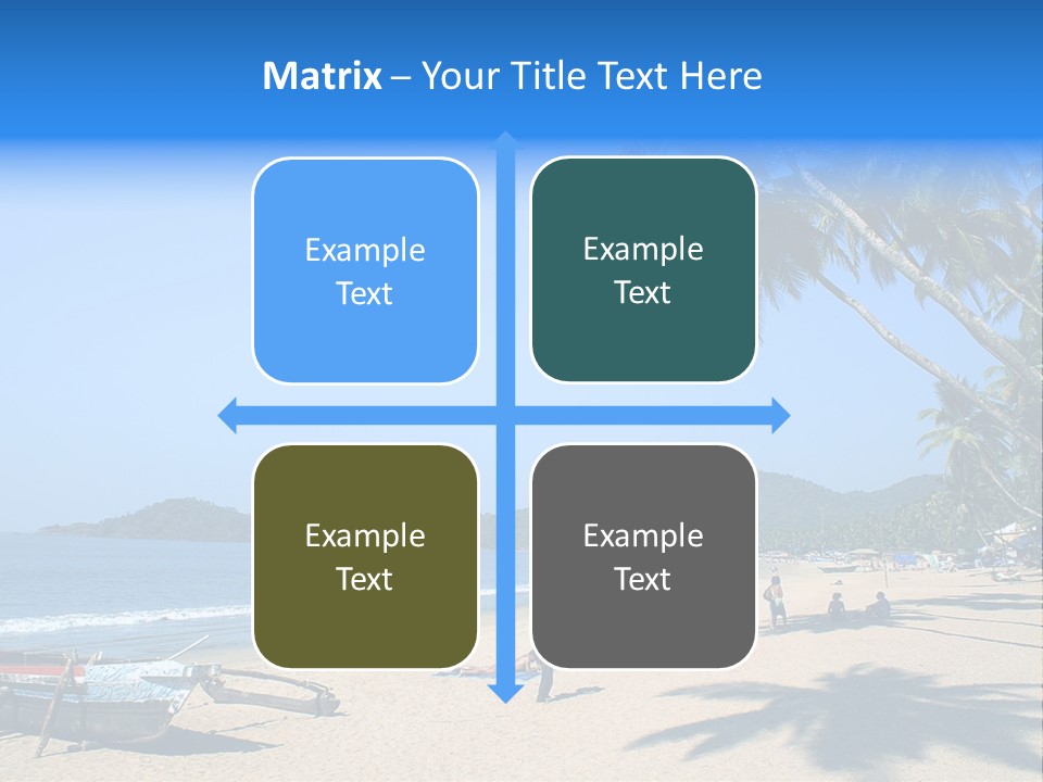 Tropical Beach Of Palolem, Goa State, India PowerPoint Template