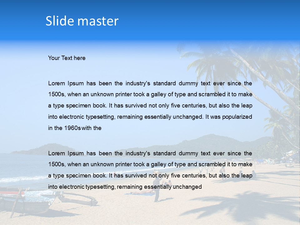 Tropical Beach Of Palolem, Goa State, India PowerPoint Template