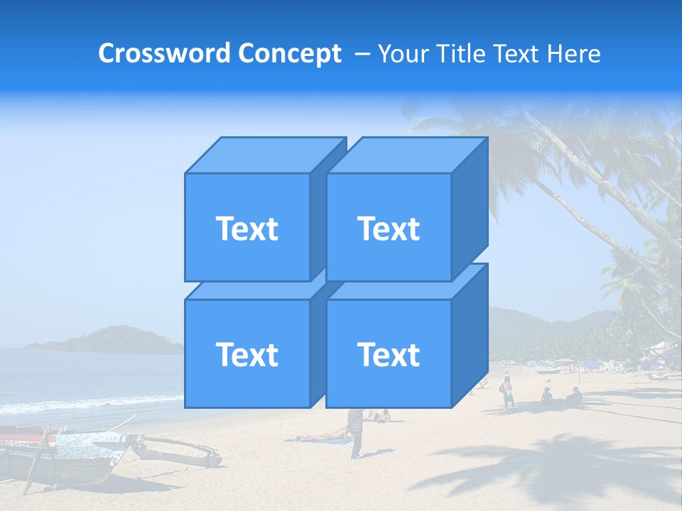 Tropical Beach Of Palolem, Goa State, India PowerPoint Template