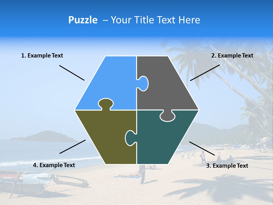 Tropical Beach Of Palolem, Goa State, India PowerPoint Template