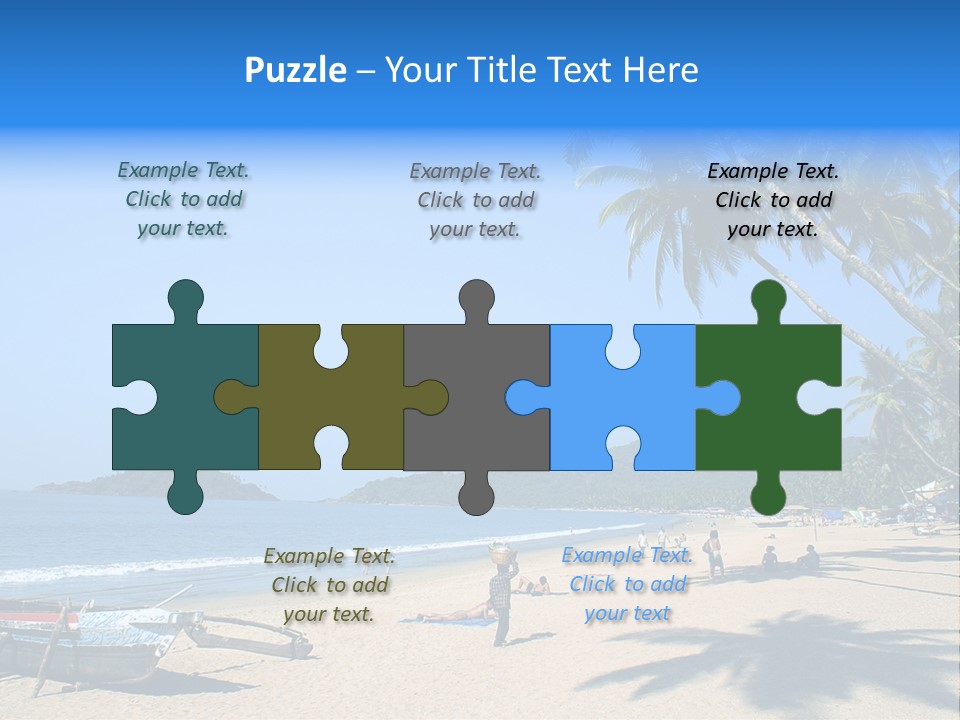 Tropical Beach Of Palolem, Goa State, India PowerPoint Template