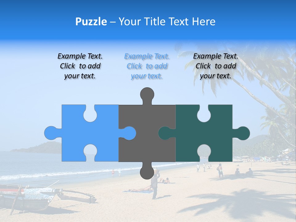 Tropical Beach Of Palolem, Goa State, India PowerPoint Template