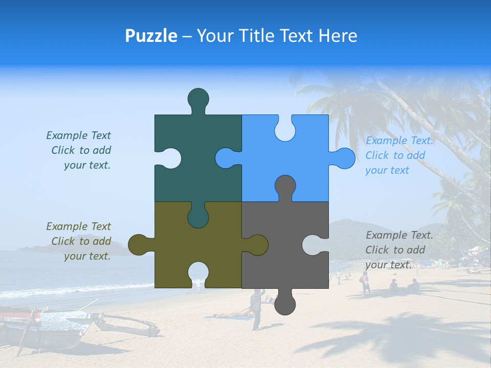 Tropical Beach Of Palolem, Goa State, India PowerPoint Template