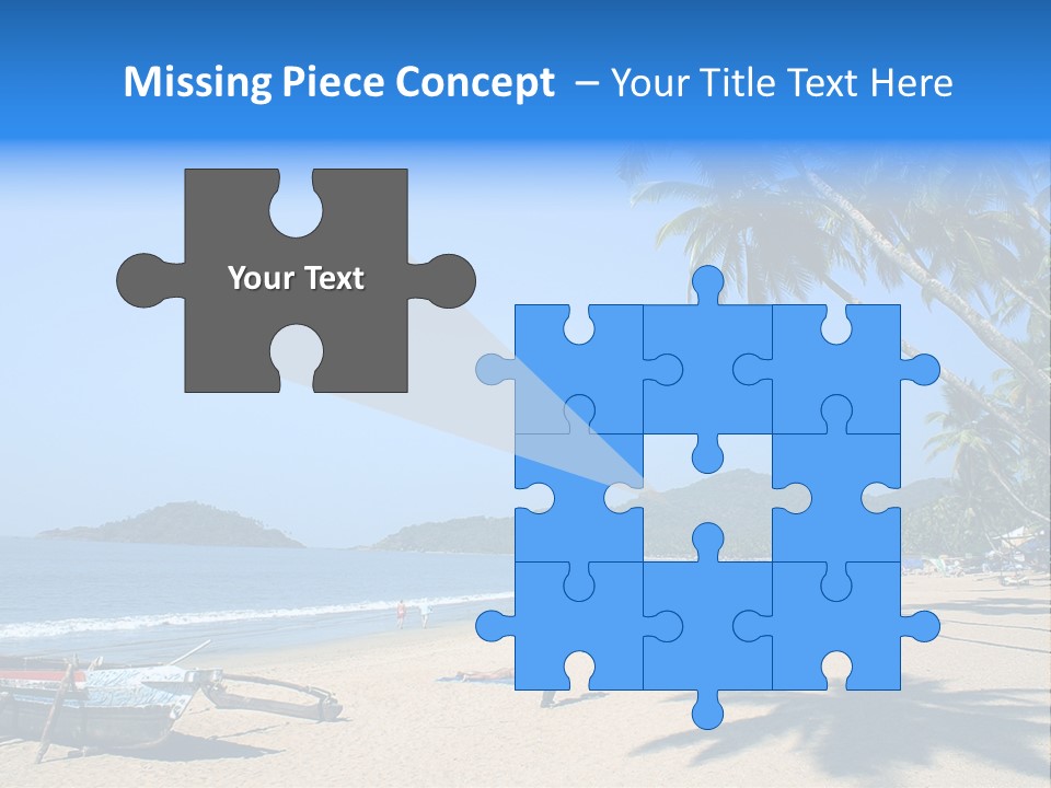 Tropical Beach Of Palolem, Goa State, India PowerPoint Template