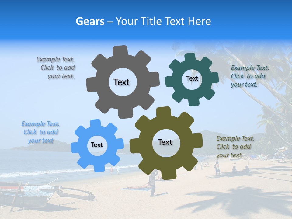 Tropical Beach Of Palolem, Goa State, India PowerPoint Template