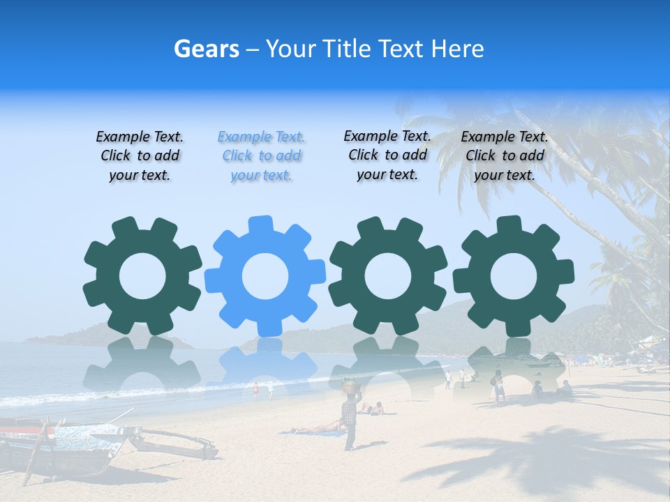 Tropical Beach Of Palolem, Goa State, India PowerPoint Template