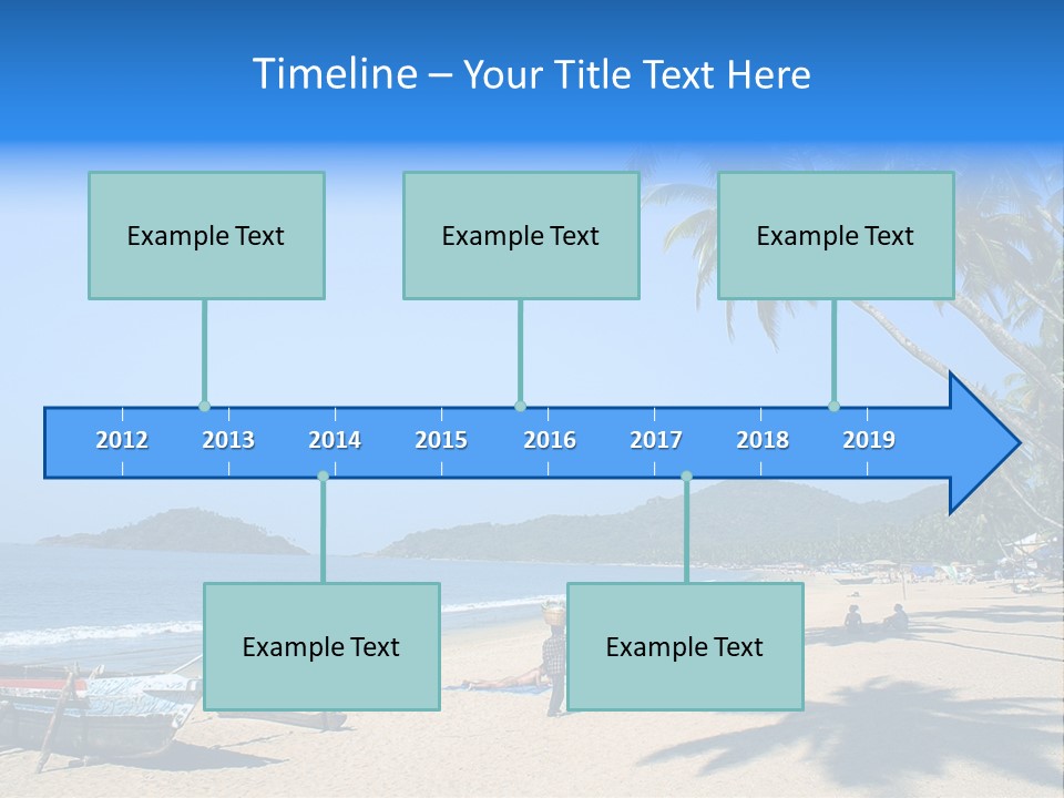 Tropical Beach Of Palolem, Goa State, India PowerPoint Template