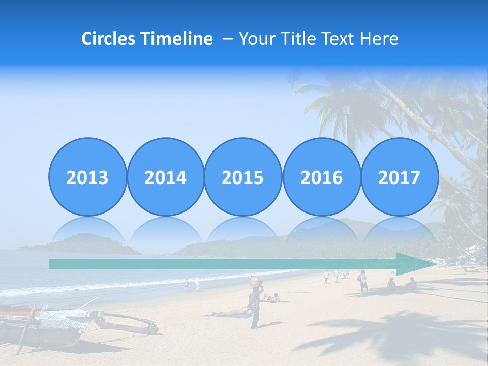 Tropical Beach Of Palolem, Goa State, India PowerPoint Template