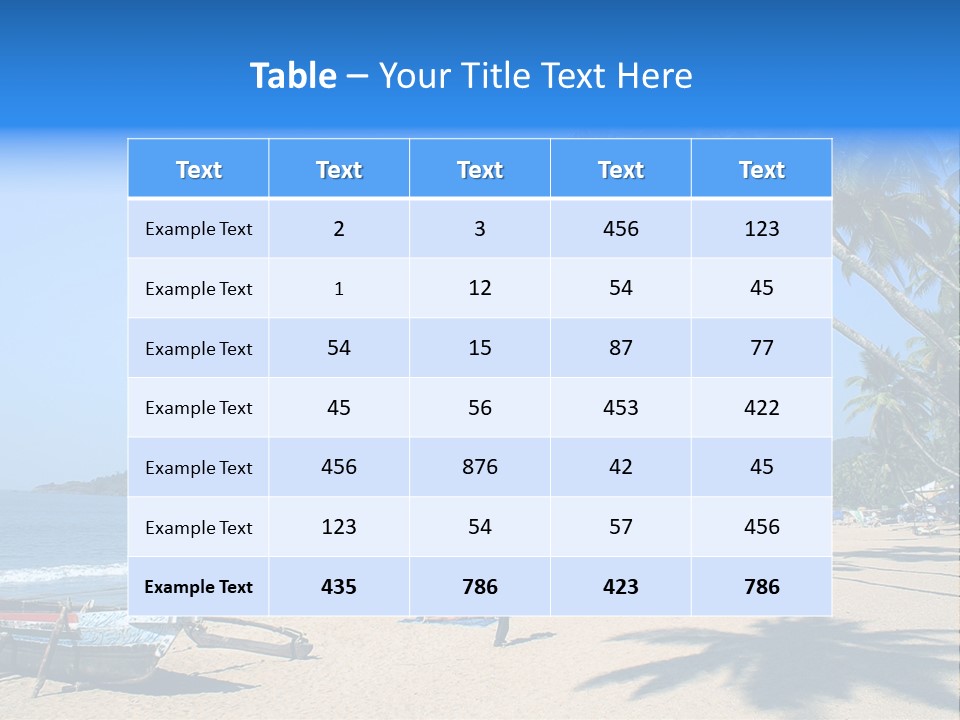 Tropical Beach Of Palolem, Goa State, India PowerPoint Template