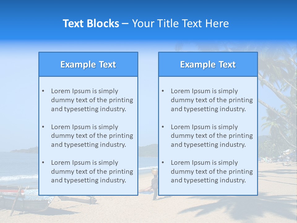 Tropical Beach Of Palolem, Goa State, India PowerPoint Template