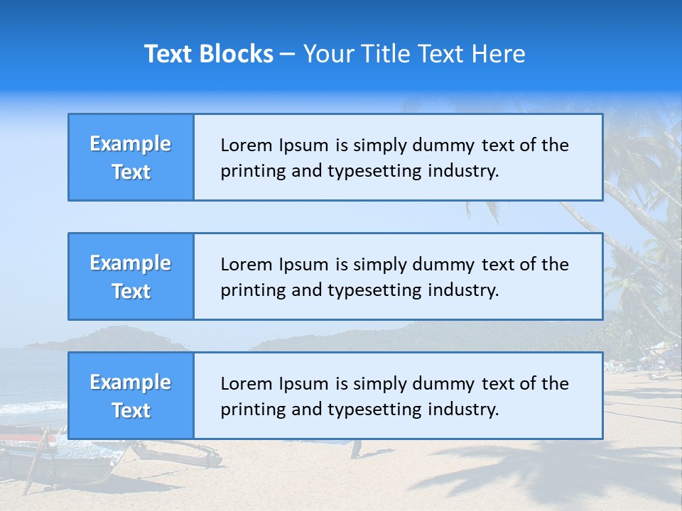 Tropical Beach Of Palolem, Goa State, India PowerPoint Template