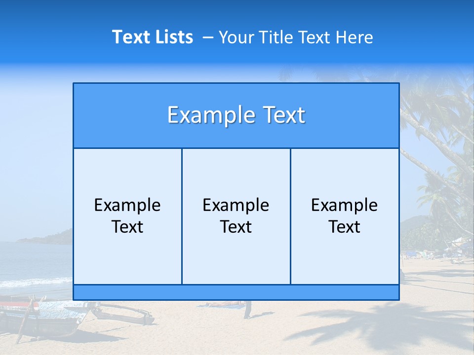 Tropical Beach Of Palolem, Goa State, India PowerPoint Template