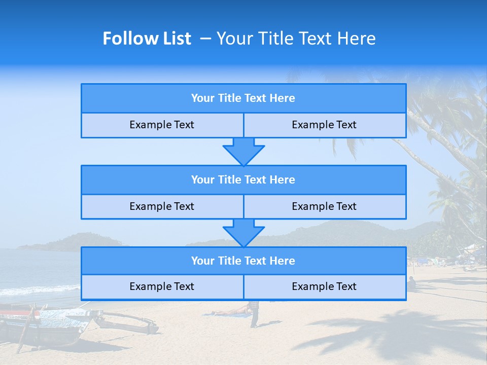 Tropical Beach Of Palolem, Goa State, India PowerPoint Template