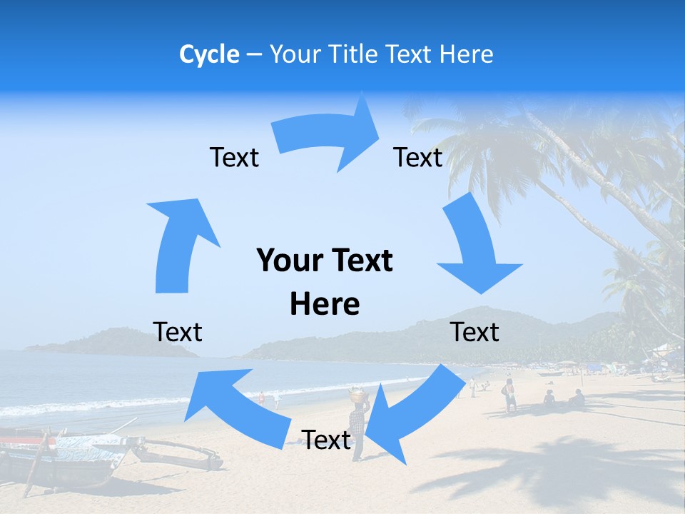Tropical Beach Of Palolem, Goa State, India PowerPoint Template