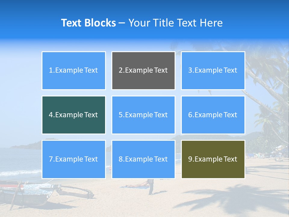 Tropical Beach Of Palolem, Goa State, India PowerPoint Template