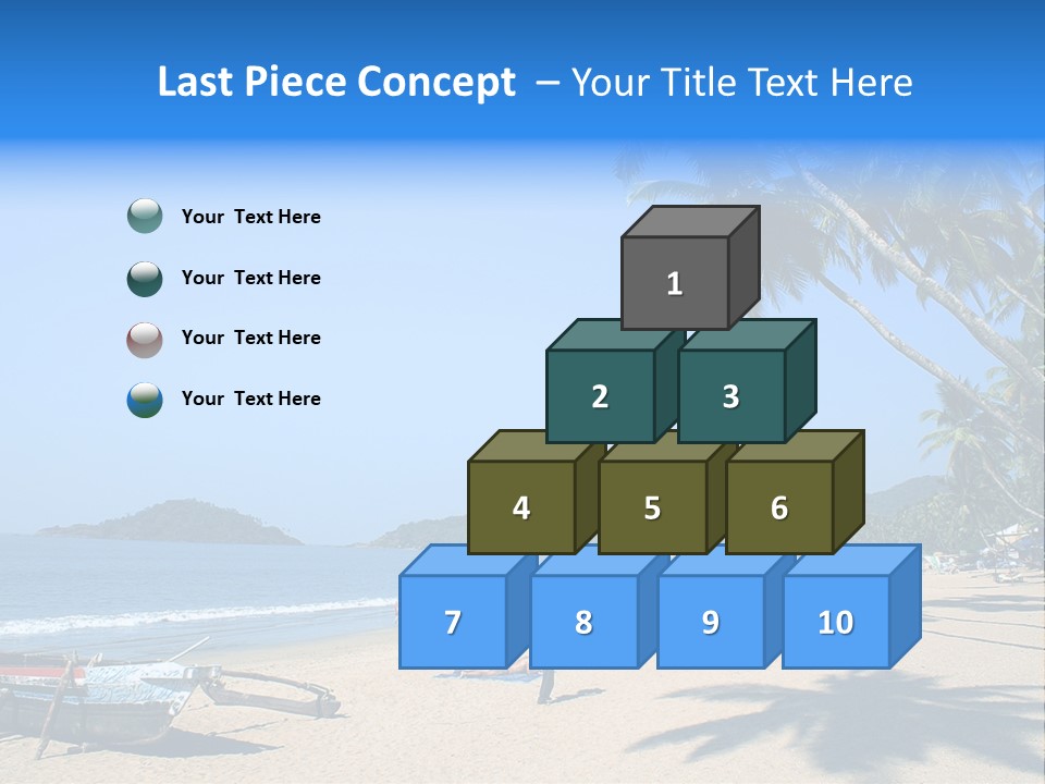 Tropical Beach Of Palolem, Goa State, India PowerPoint Template