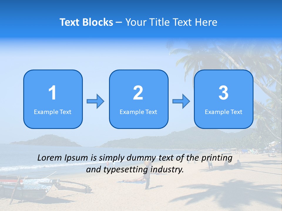 Tropical Beach Of Palolem, Goa State, India PowerPoint Template