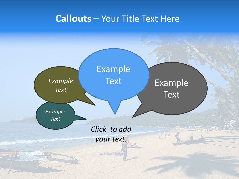 Tropical Beach Of Palolem, Goa State, India PowerPoint Template