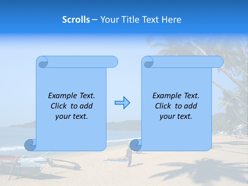 Tropical Beach Of Palolem, Goa State, India PowerPoint Template