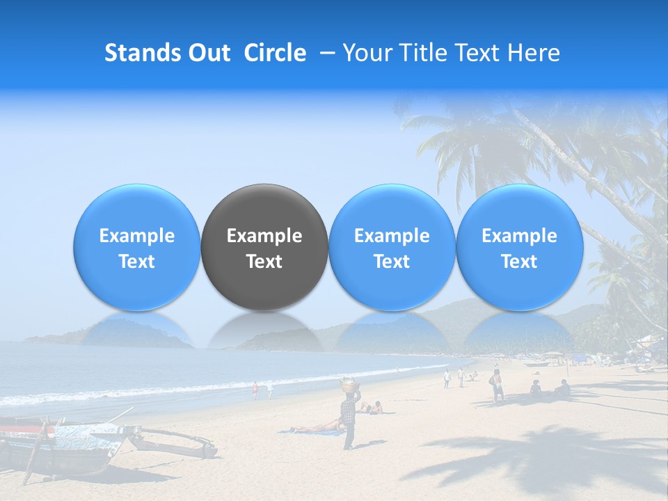 Tropical Beach Of Palolem, Goa State, India PowerPoint Template