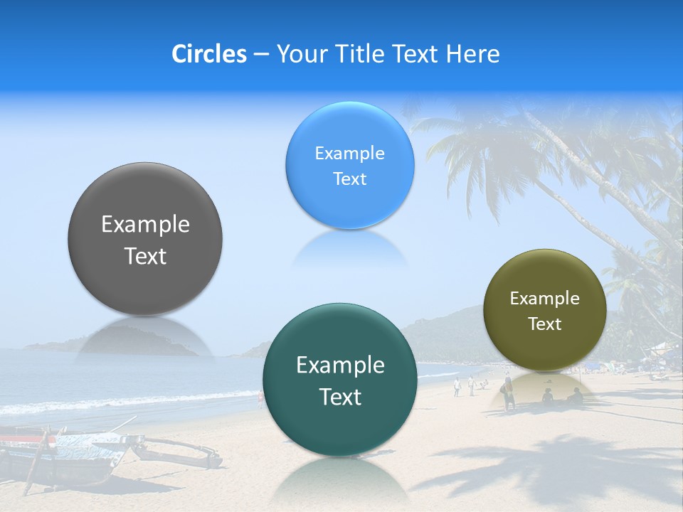 Tropical Beach Of Palolem, Goa State, India PowerPoint Template