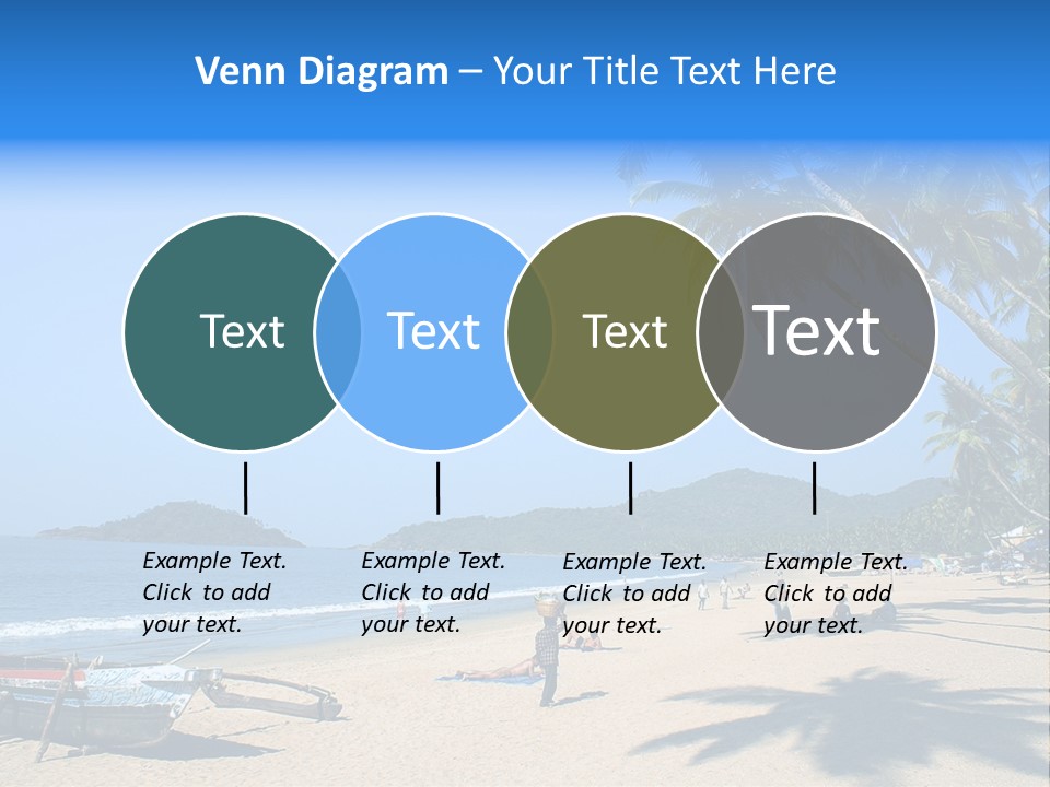 Tropical Beach Of Palolem, Goa State, India PowerPoint Template