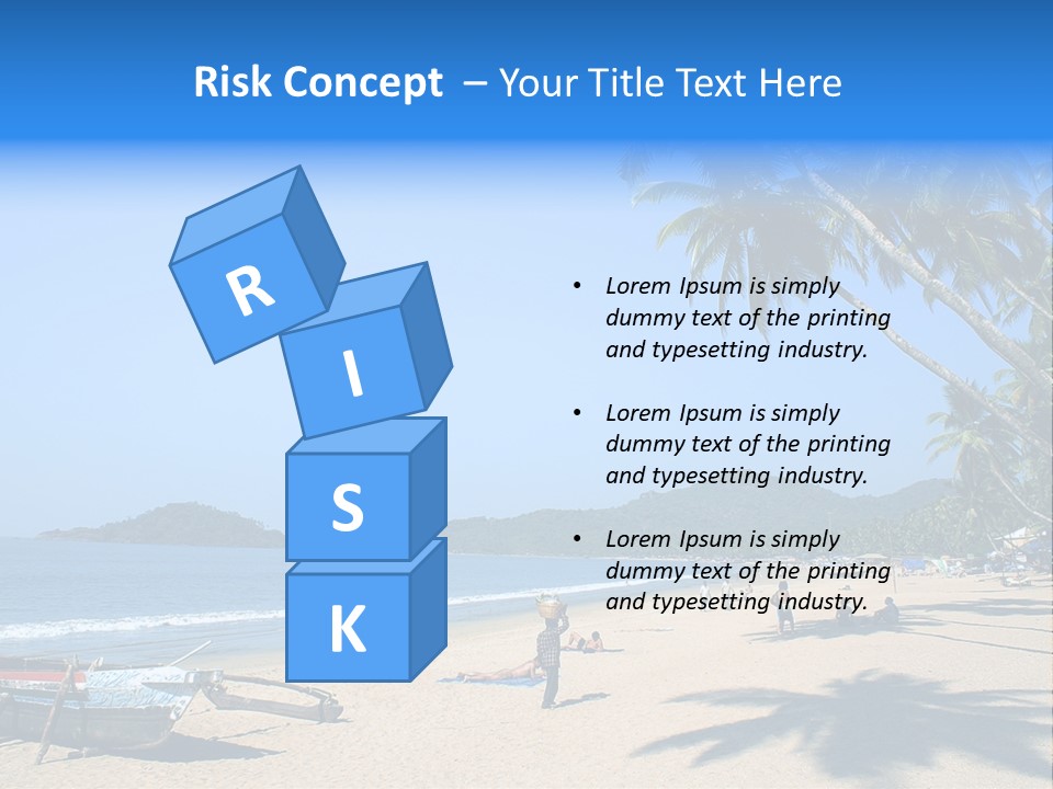 Tropical Beach Of Palolem, Goa State, India PowerPoint Template