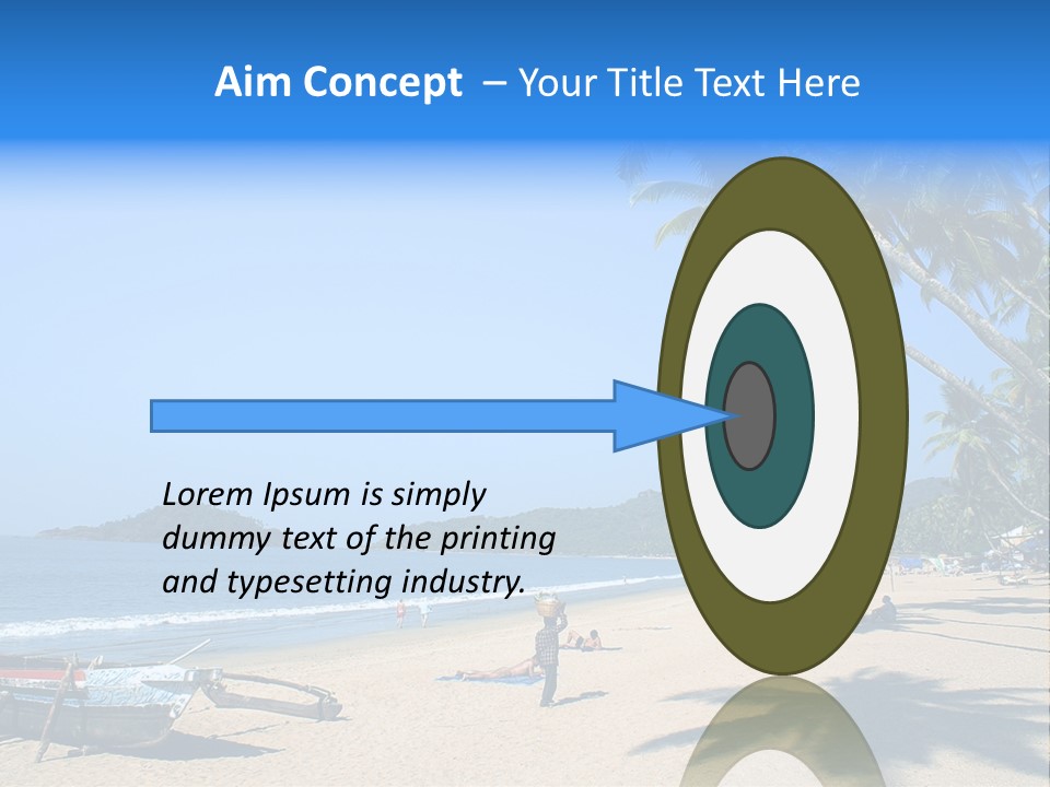 Tropical Beach Of Palolem, Goa State, India PowerPoint Template