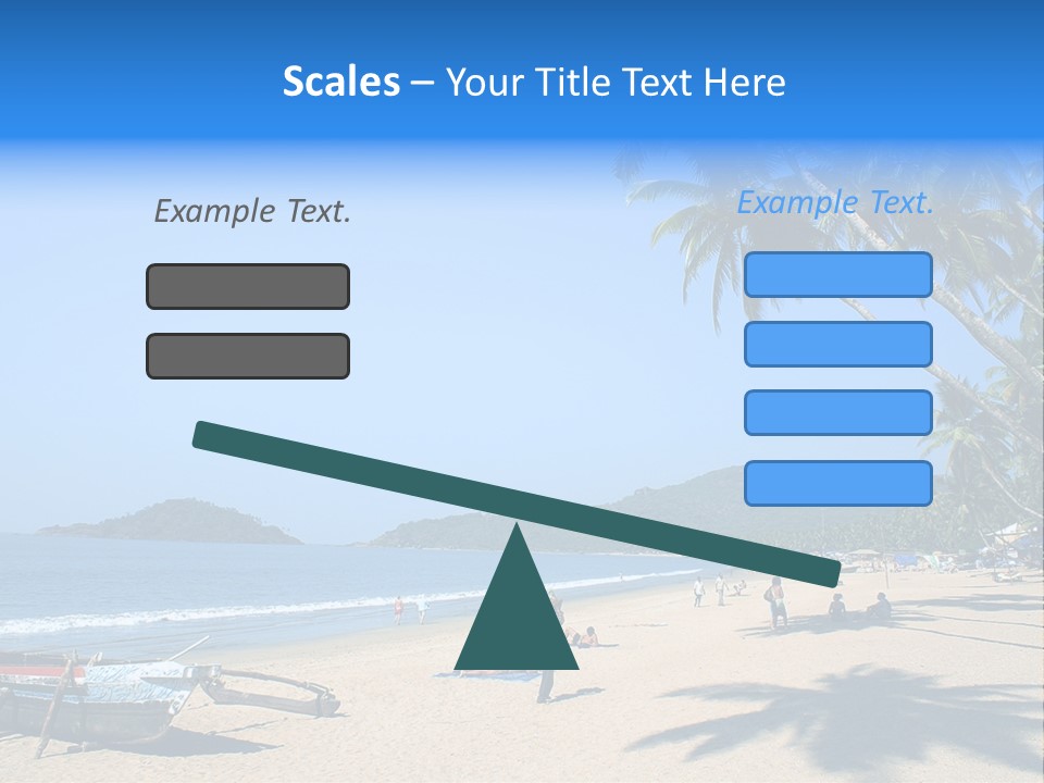 Tropical Beach Of Palolem, Goa State, India PowerPoint Template