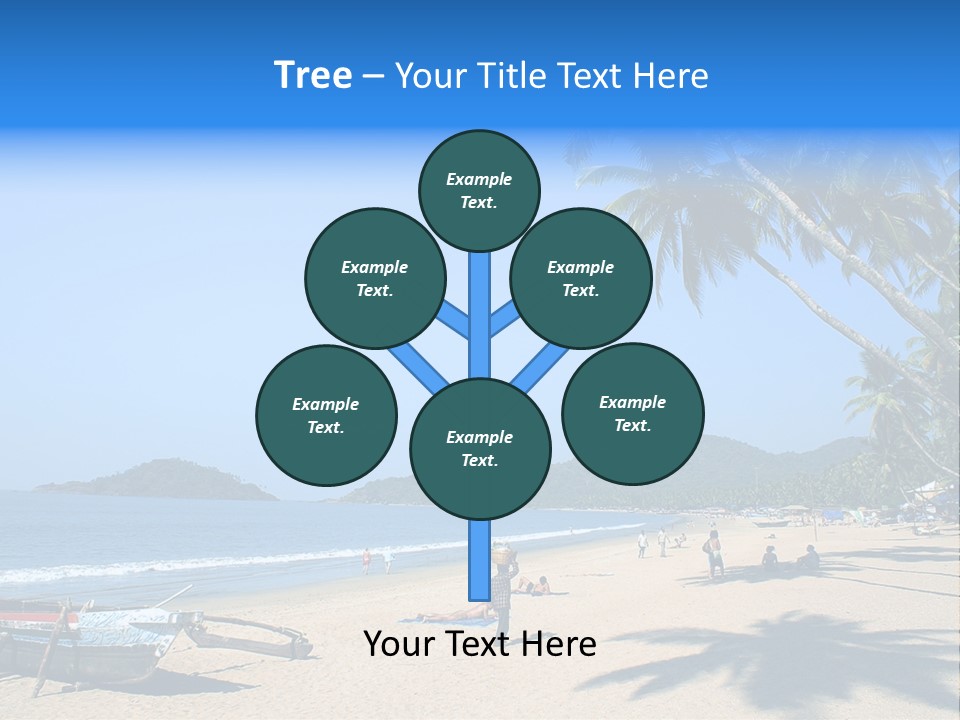 Tropical Beach Of Palolem, Goa State, India PowerPoint Template